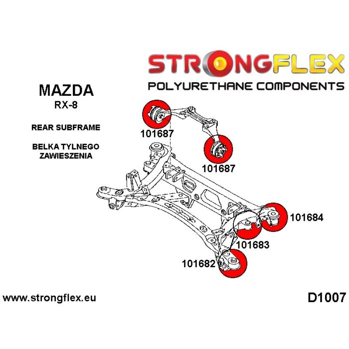 101684B: Tuleja belki tylnej - tylna Mazda RX-8