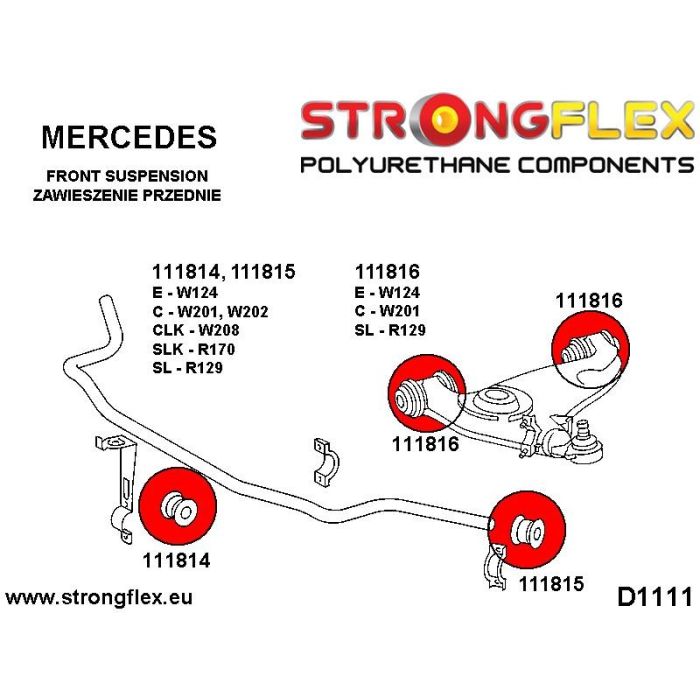 111814A: Tuleja stabilizatora przedniego - wewnętrzna SPORT Mercedes R129
