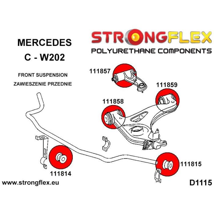 111859A: Tuleja wahacza przedniego dolnego - tylna SPORT Mercedes R170