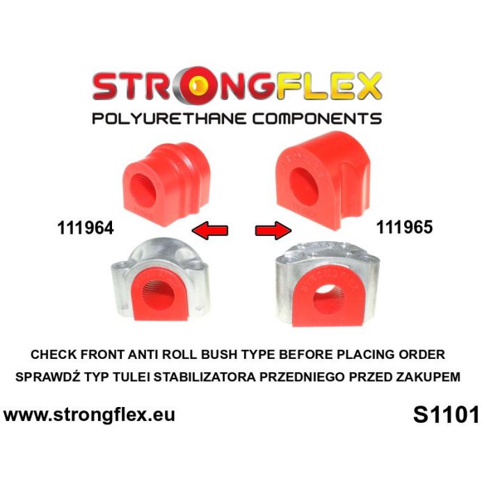 111964B: Tuleja stabilizatora przedniego 21mm