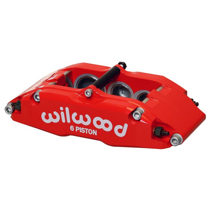 Wilwood 120-13383 Billet Narrow Superlite Lug Mount Caliper Left 6 Pistons Red