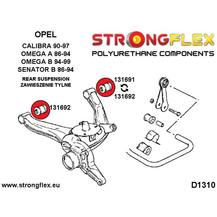 131692B: Tuleja wahacza tylnego Opel Calibra