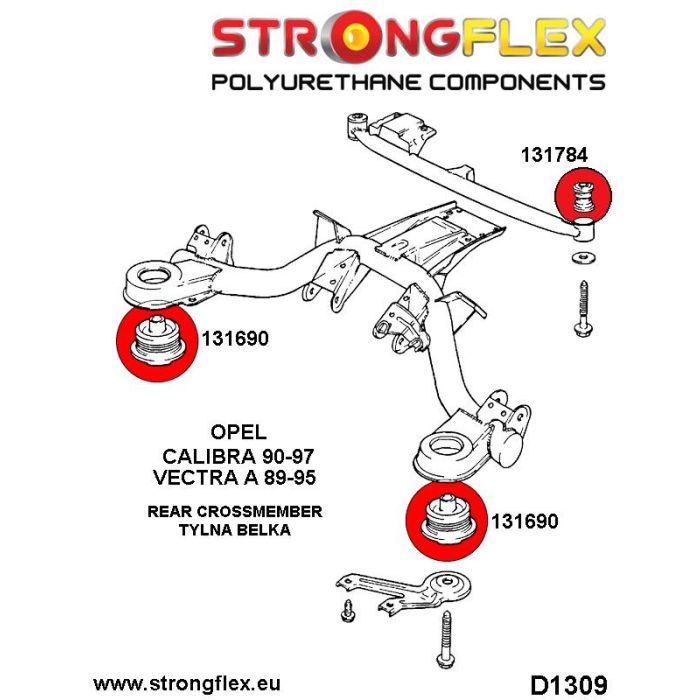 131784A: Tuleja tylnego wspornika dyferencjału SPORT Opel Calibra