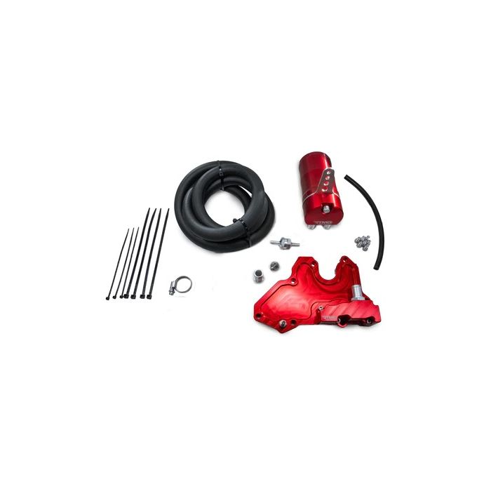 Oil Catch Can Kit Large Red 17 mm RTMG Performance for 1.8 / 2.0 TSI EA888.3 