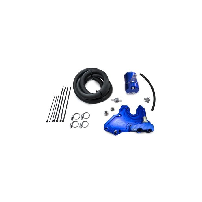 Oil Catch Can Kit Small Blue 17 mm RTMG Performance for 1.8 / 2.0 TSI EA888.3 