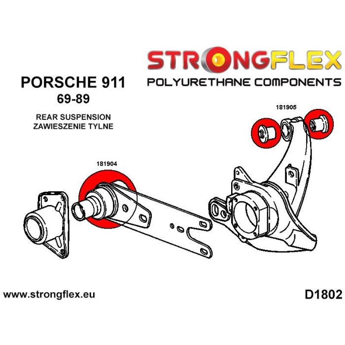 181905B: Tuleja wahacza tylnego - wewnętrzna Porsche 911