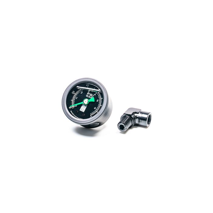 Fuel Pressure Gauge with 90 Deg Adapter Radium Engineering