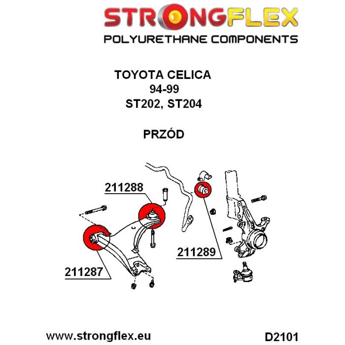 211289A: Tuleja stabilizatora przedniego SPORT Toyota Celica MK6 ST202