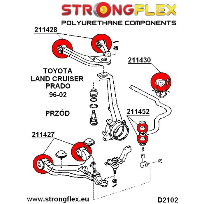 211430A: Tuleja stabilizatora przedniego SPORT Toyota Land Cruiser