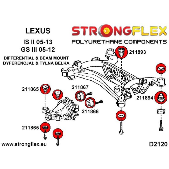 211893B: Tuleja belki tylnej - przednia Lexus GS