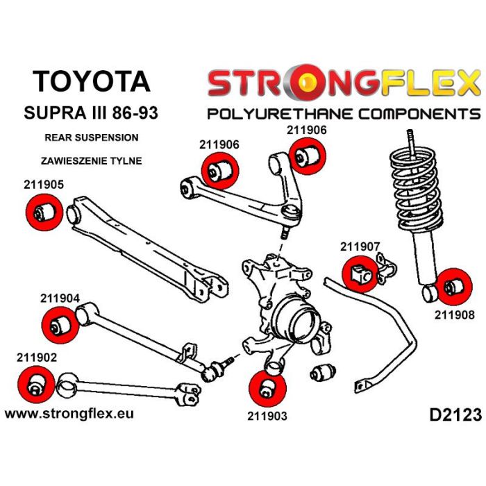 211907A: Tuleja stabilizatora tylnego SPORT