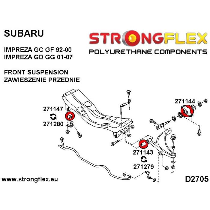 271280A: Tuleja stabilizatora przedniego SPORT Subaru Baja