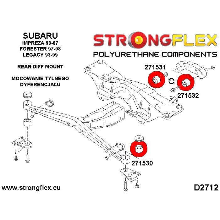 271531B: Tuleja mocowanie tylnego dyferencjału Subaru Forester SF