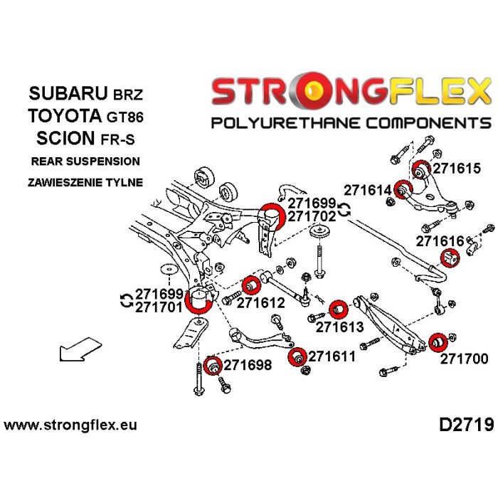 271616A: Tuleja stabilizatora tylnego SPORT Subaru BRZ