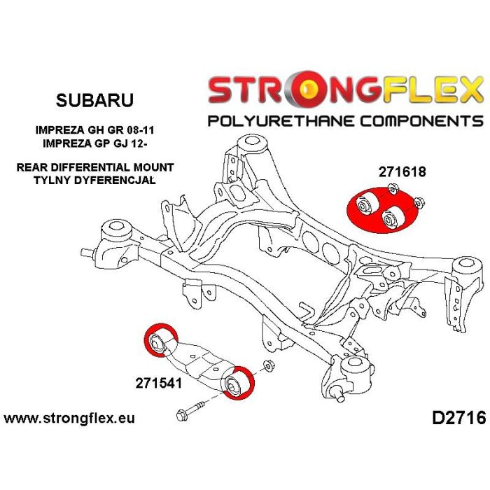 276166A: Zestaw kompletny zawieszenia SPORT Subaru Impreza GH GR