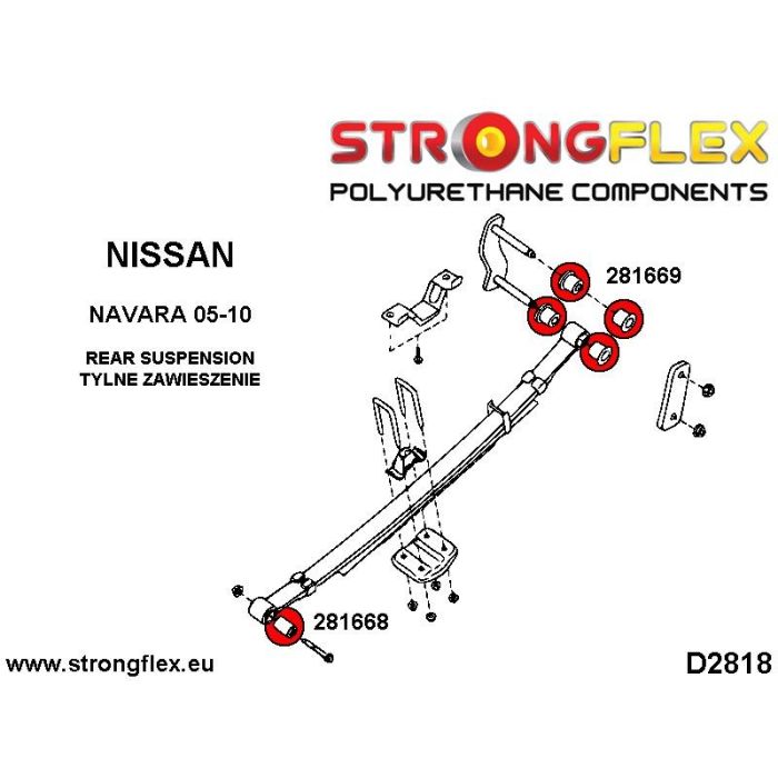 281668A: Tuleja resora SPORT Nissan Navara D40