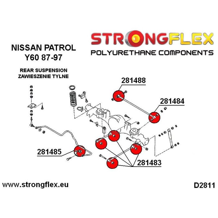 286132B: Zestaw zawieszenia tylnego Nissan Patrol Y60