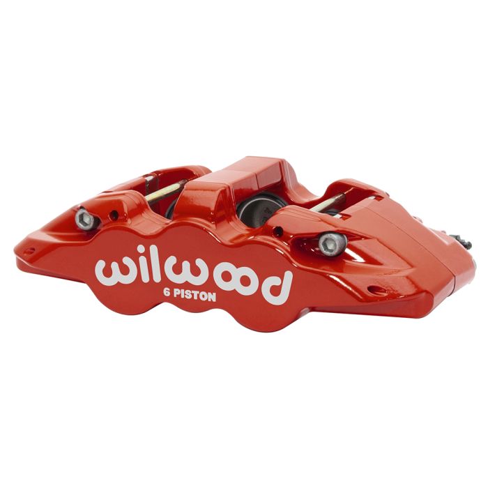 Wilwood 120-14445 Aero6-DS Radial Mount Caliper Left 6 Pistons Red