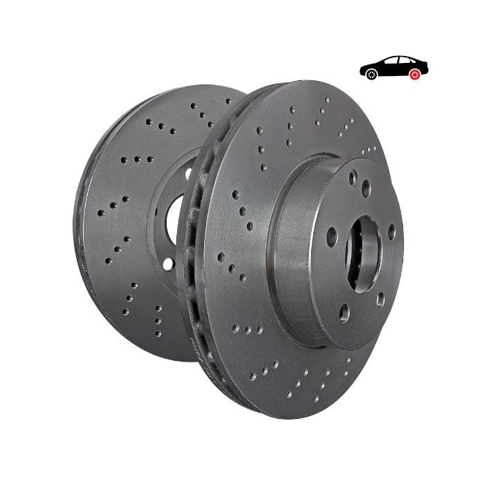 D1752D Premium Discs Rotors EBC Brakes for Mercedes-Benz CLS C219 CLS55 AMG CLS C219 CLS63 AMG CLClass C215 CL63 AMG EClass T211 E55 AMG EClass T211 E63 AMG EClass W211 E55 AMG EClass W211 E63 AMG