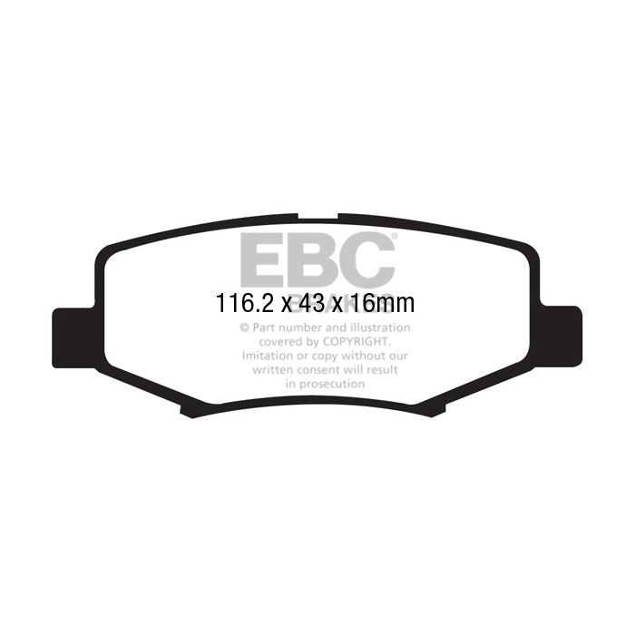 DP41799R Brake Pads YELLOWSTUFF EBC Brakes for Dodge USA Nitro Jeep Cherokee Wrangler JK Dodge Nitro Jeep Liberty Wrangler JK