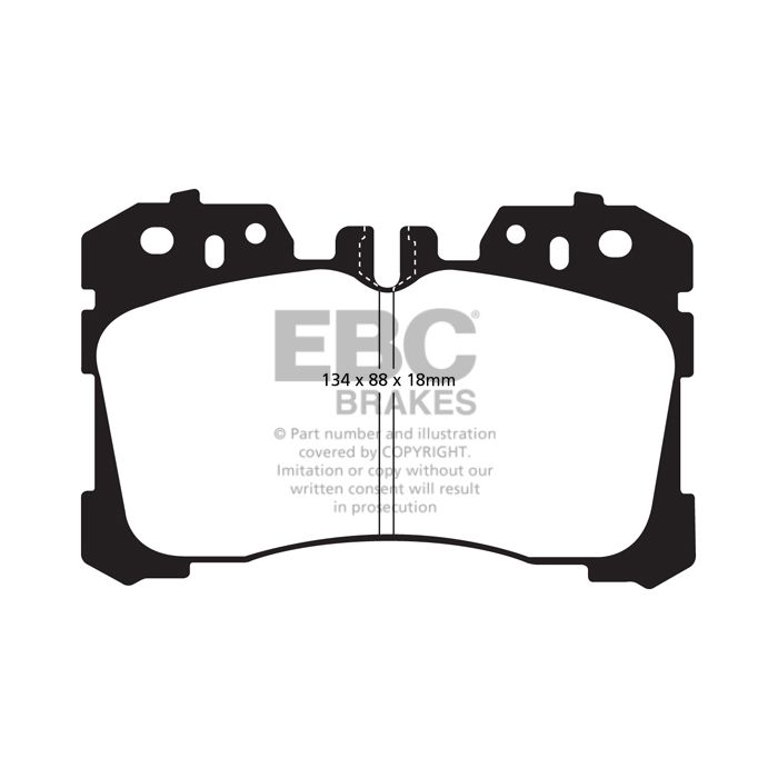 DP41811R Brake Pads YELLOWSTUFF EBC Brakes for Lexus LS460 XF40 LS600h XF40 LS500h XF50 Lexus LS460 LS500 LS500h LS600h Toyota Mirai LS460 Touring Package