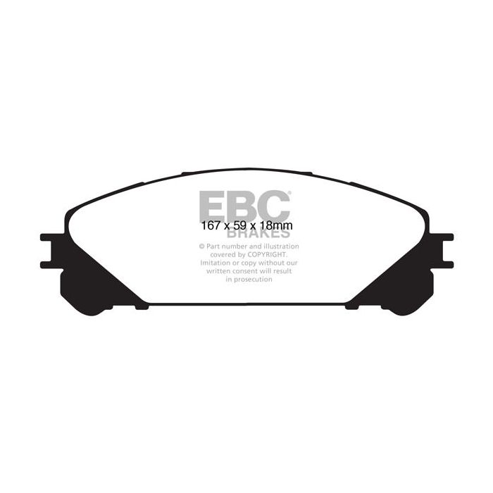 DP1837 Brake Pads ULTIMAX2 EBC Brakes for Lexus ES300h NX200 NX200t NX300h RX200t RX450h Toyota Camry Highlander Rav 4 XA40 Rav 4 XA50 Sienna NX350h Alphard Vellfire RX30