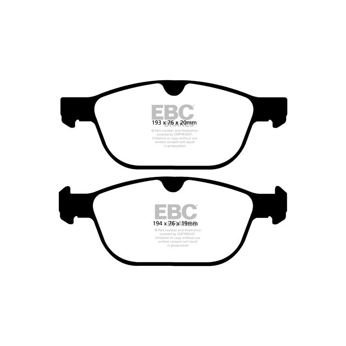 DPX2018 Brake Pads ULTIMAX2 EBC Brakes for Volvo XC60 XC60 T5 XC60 T6 XC60 D3 XC60 D4 XC90 1st Gen XC60 D5