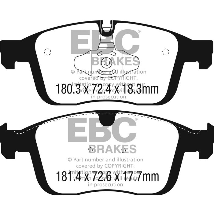 DPX2296 Brake Pads ULTIMAX2 EBC Brakes for Volvo XC60 T5 XC60 T6 XC60 D3 XC60 D4 XC60 D5