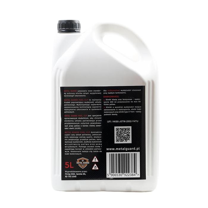 Fuel Additive Metal Guard Fuel CLP 5L + 200 ml free – Cleans Fuel System and Enhances Performance