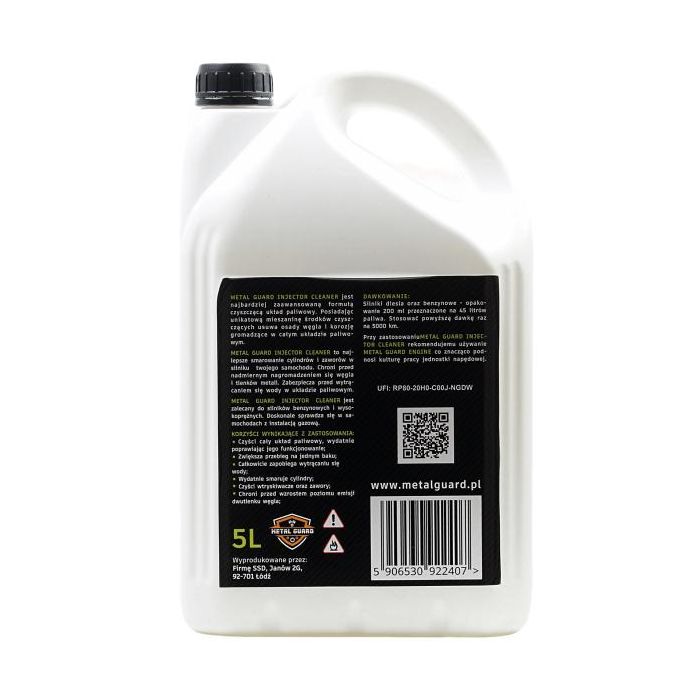 Metal Guard Injector Cleaner CLP cleans injectors and fuel system 5L + free 200ml