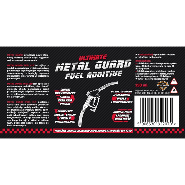 Fuel Additive Metal Guard Fuel CLP 200 ml – Cleans Fuel System and Enhances Performance