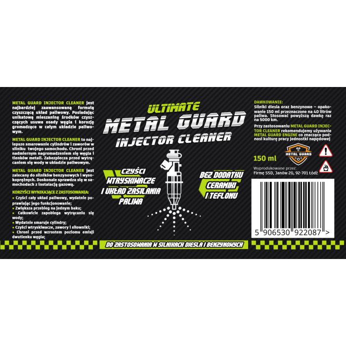 Fuel Additive Metal Guard Injector Cleaner CLP 200 ml – Cleans Injectors and Fuel System