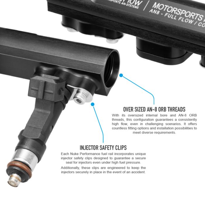 Nuke Performance Fuel Rail for Toyota 6cyl 2JZ-GTE