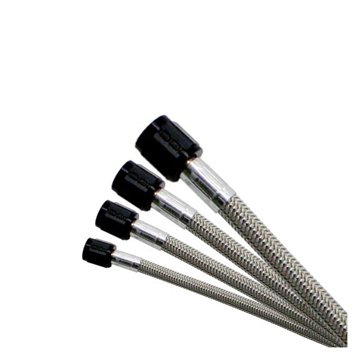 3AN (8In) Stainless Steel Braided Hose (Black Ends) Nitrous Express NX 10008