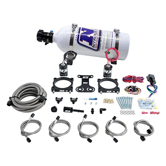 Dual Throttle Body Plate System with 5Lb Bottle for Ford Mustang 5.0L 2024+ Nitrous Express NX 20964-05