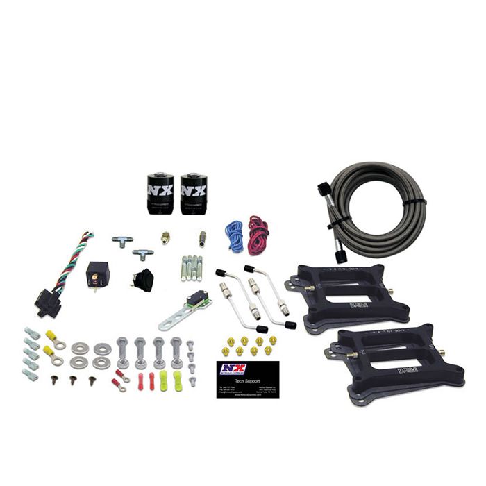 Dual 4150 Conventional Plate System Alcohol Stage 6 50-300Hp without Bottle Nitrous Express NX 30245-00