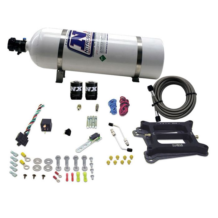 4150 Conventional Plate System Gasoline Pro-Power 100-500Hp with 15Lb Bottle Nitrous Express NX 50040-15
