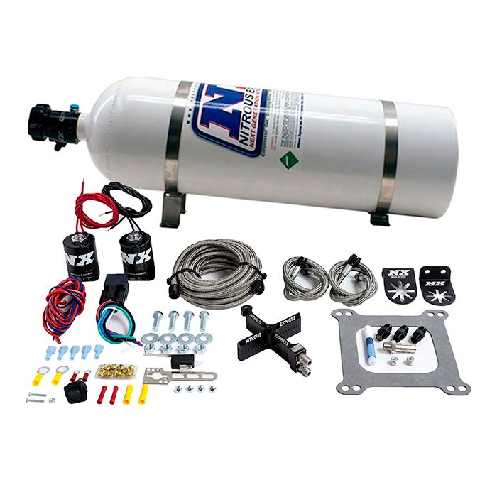 4150 Covert Crossbar Plate System Pro-Power 100-500Hp with 15Lb Bottle Nitrous Express NX 63541-15