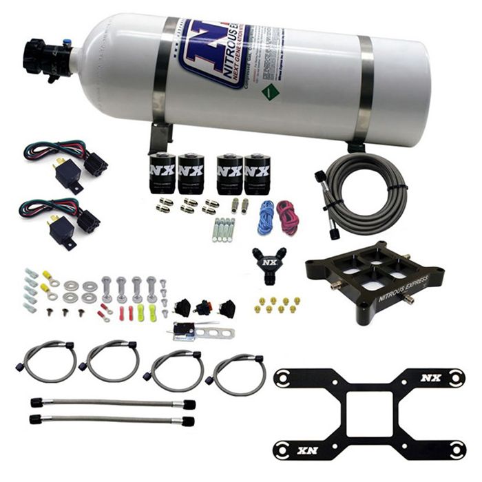 Billet Crossbar Plate System Dry Quad Stage 100-2000HP 4150 Flange 15LB Nitrous Express NX 66442-15