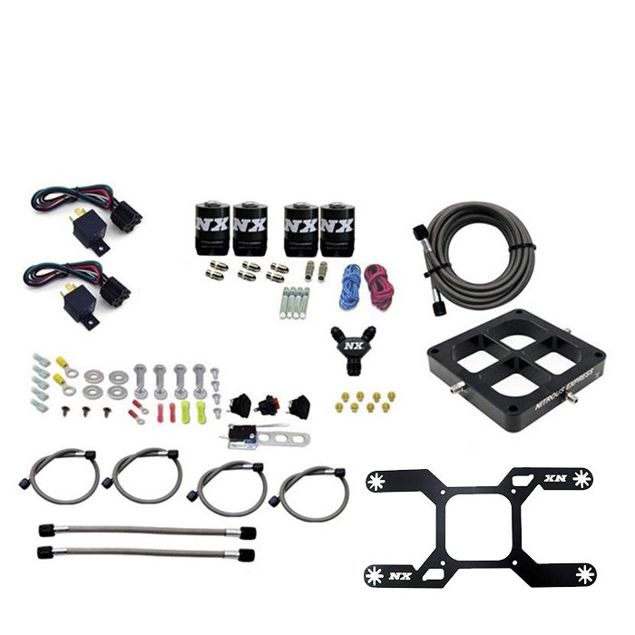 Billet Crossbar Plate System Dry Quad Stage 100-2000HP 4500 Flange without Bottle Nitrous Express NX 66447-00
