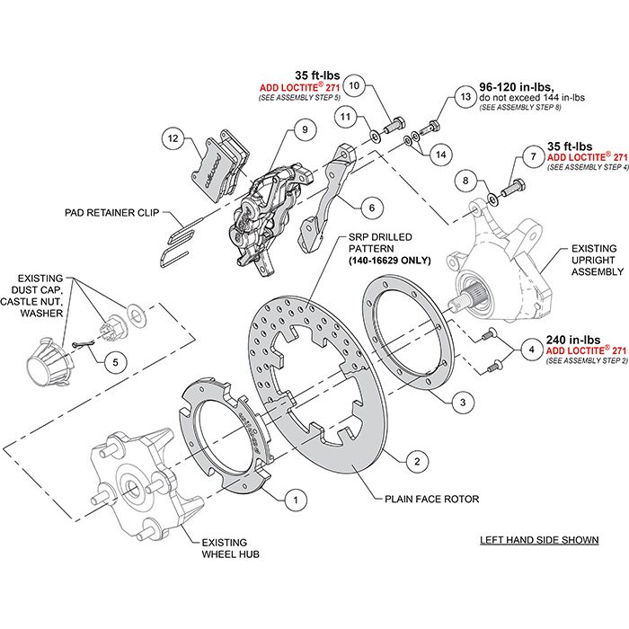 Wilwood 140-17041 UTV4 Rear Brake Kit (Race)
