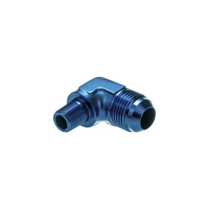 AN12 - 3/4 NPT 90' Nypel adapter męsko-męski JIC - NPT Niebieski