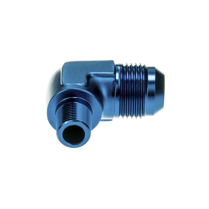 AN12 - 3/4 NPT 90' Nypel adapter męsko-męski JIC - NPT Niebieski