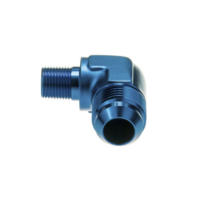 AN12 - 3/4 NPT 90' Nypel adapter męsko-męski JIC - NPT Niebieski