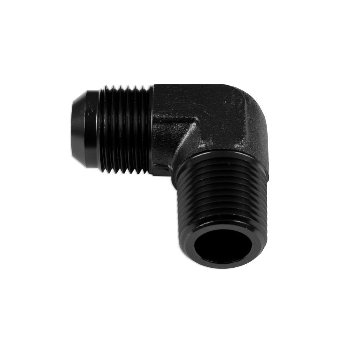 AN4-1/8 NPT 90' Nypel adapter męsko-męski Czarny