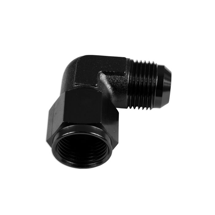 AN4 90' Nypel adapter żeńsko-męski JIC Czarny