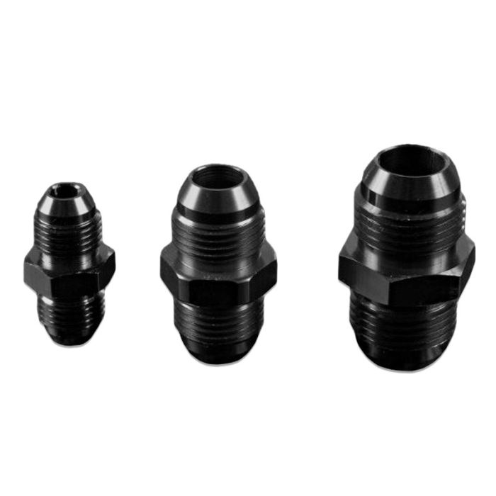 AN4-AN4 JIC Nypel adapter męsko-męski Czarny