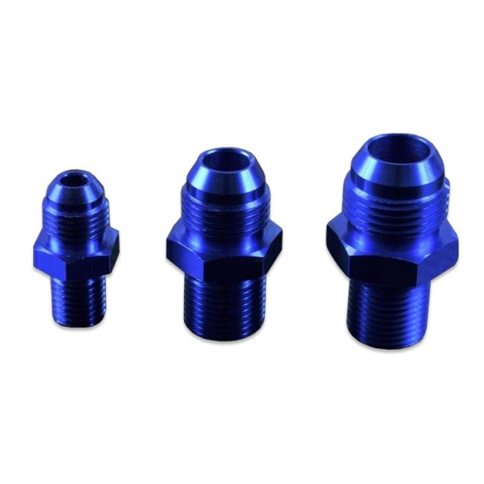 AN4-M8x1.5 Nypel adapter męsko-męski Niebieski