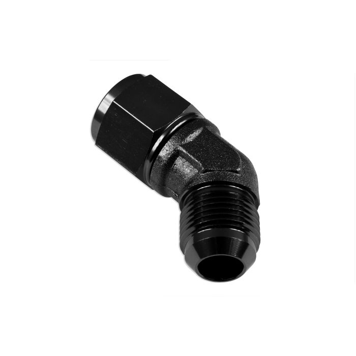 AN6 45' Nypel adapter żeńsko-męski JIC Czarny