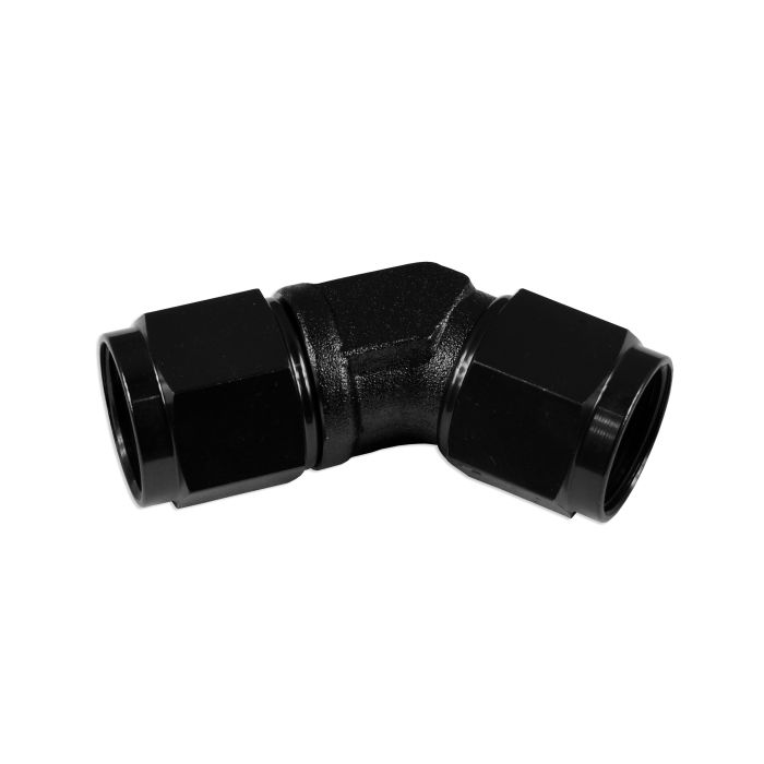 AN6 45' Nypel adapter żeńsko-żeński JIC Czarny